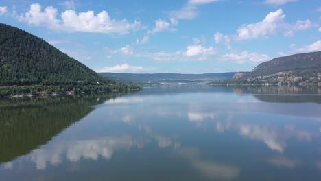 Experience-the-tranquil-beauty-of-Williams-Lake-through-a-drone's-eye-view-on-a-sunny-summer-day