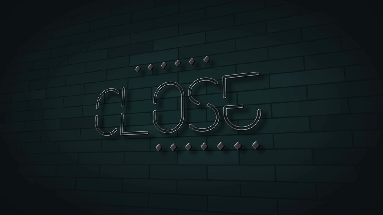 las luces de los letreros de neón animados.4k video. fondo de la pared.