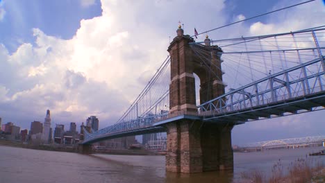 Un-Puente-Sobre-El-Río-Ohio-Conduce-A-Cincinnati-Ohio-2