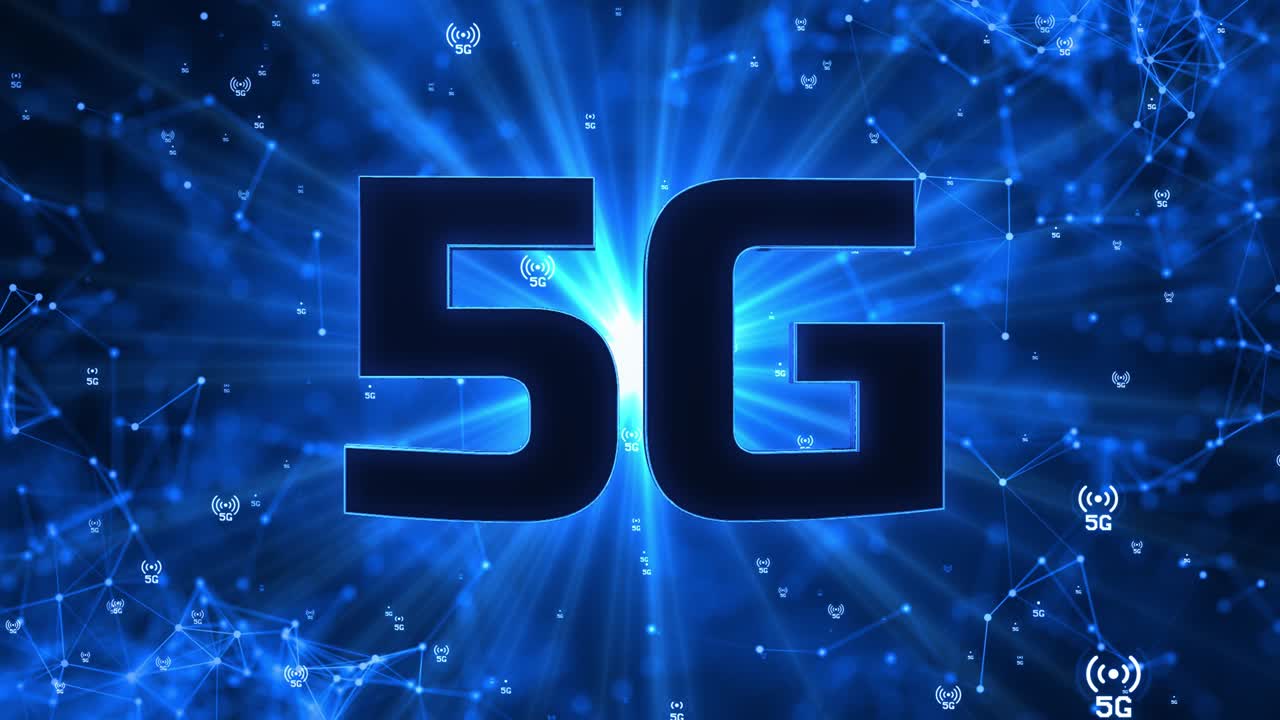 tecnologia di comunicazione 5g connessione di dati digitali concetto di ciclo sfondo