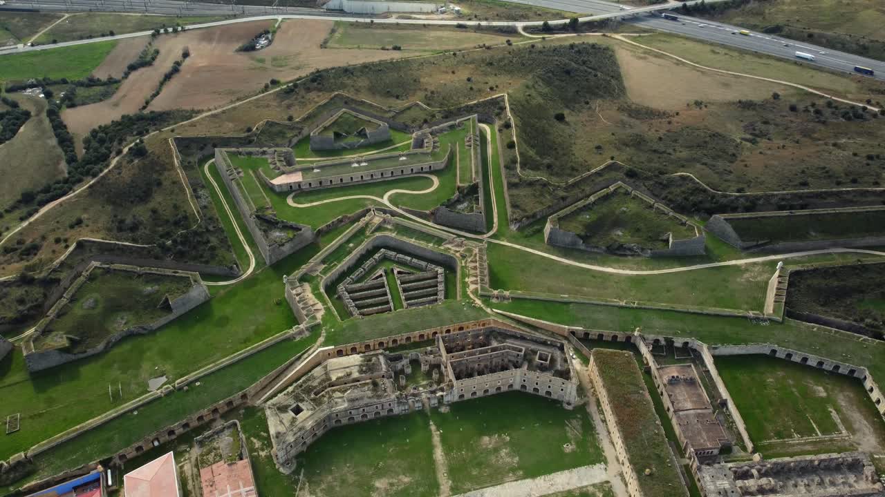 Aerial view of a star fort
