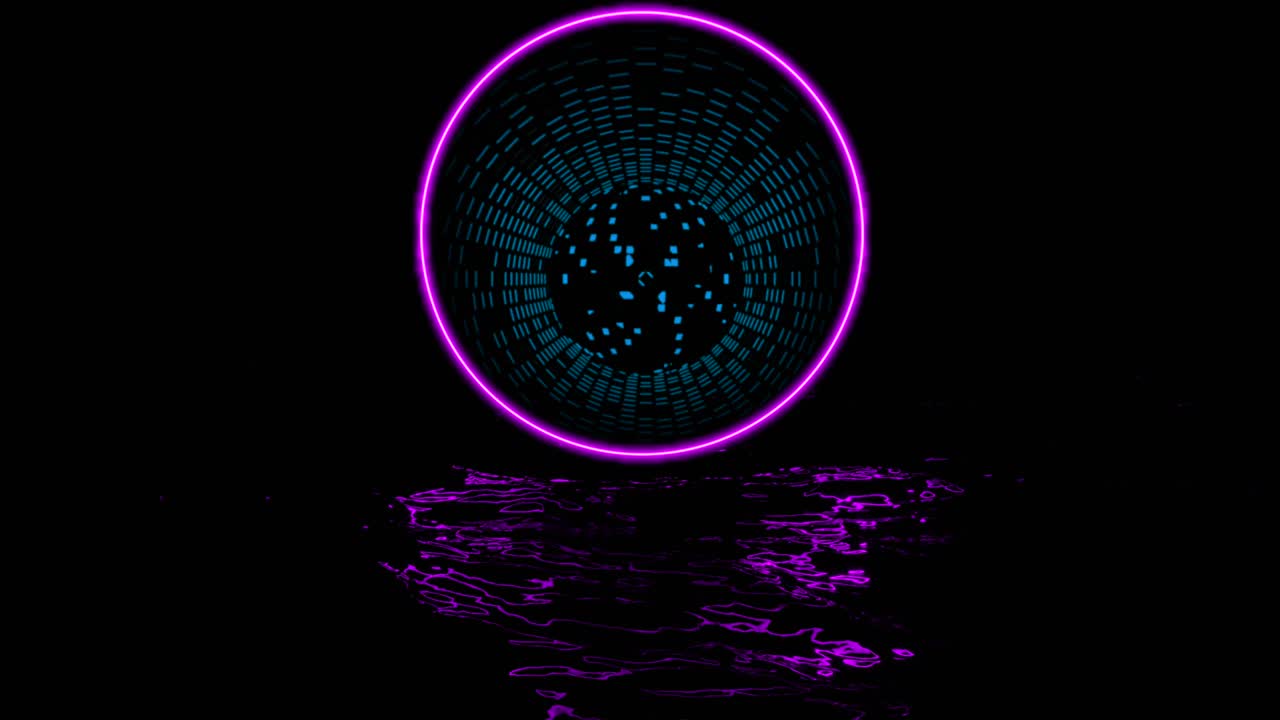 Neon Circle Abstract