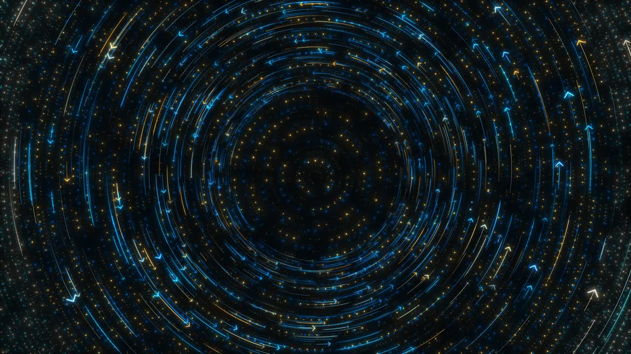 Digital sci fi shimmering energy sphere liquid particles and magic dark background luxury digital