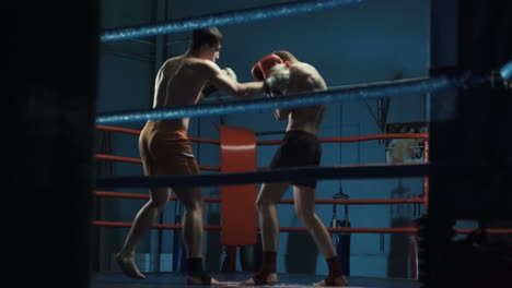 kickboxing training session in a ring