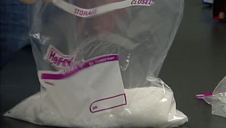 crystal meth in a plastic bag