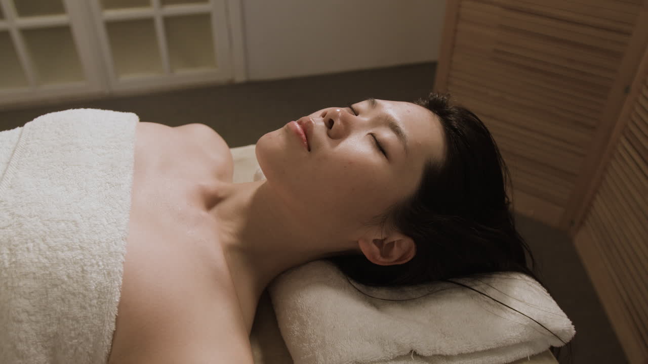Woman relaxing during a spa treatment