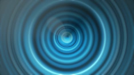 beweging van abstracte blauwe gloeiende cirkels. naadloze lussen
