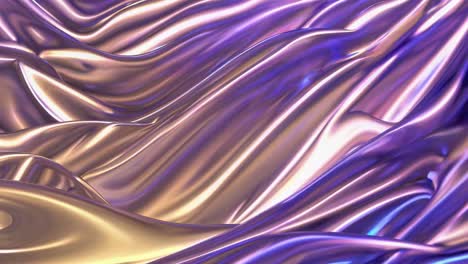 tela de lujo ondulando suavemente, generando hipnotizantes tonos de color pastel y dorado con sutiles brillos iridescentes y movimiento dinámico fluido