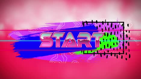 Animation-of-start-in-digital-colorful-abstract-space