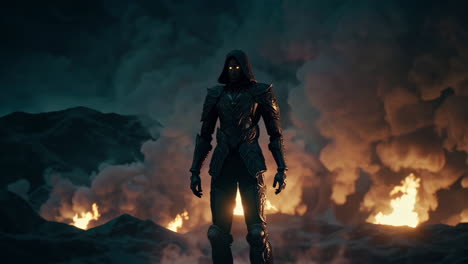 dark fantasy character with ornate armor
