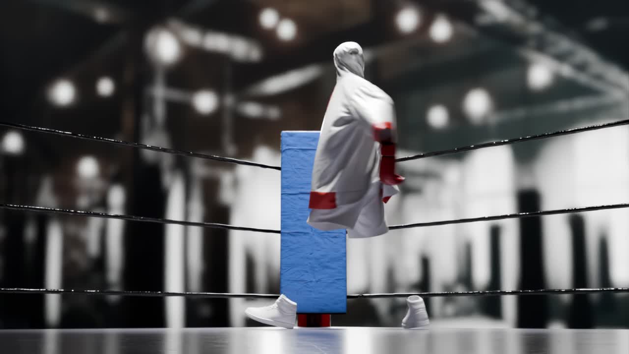 장비와 함께 빈 권투 링