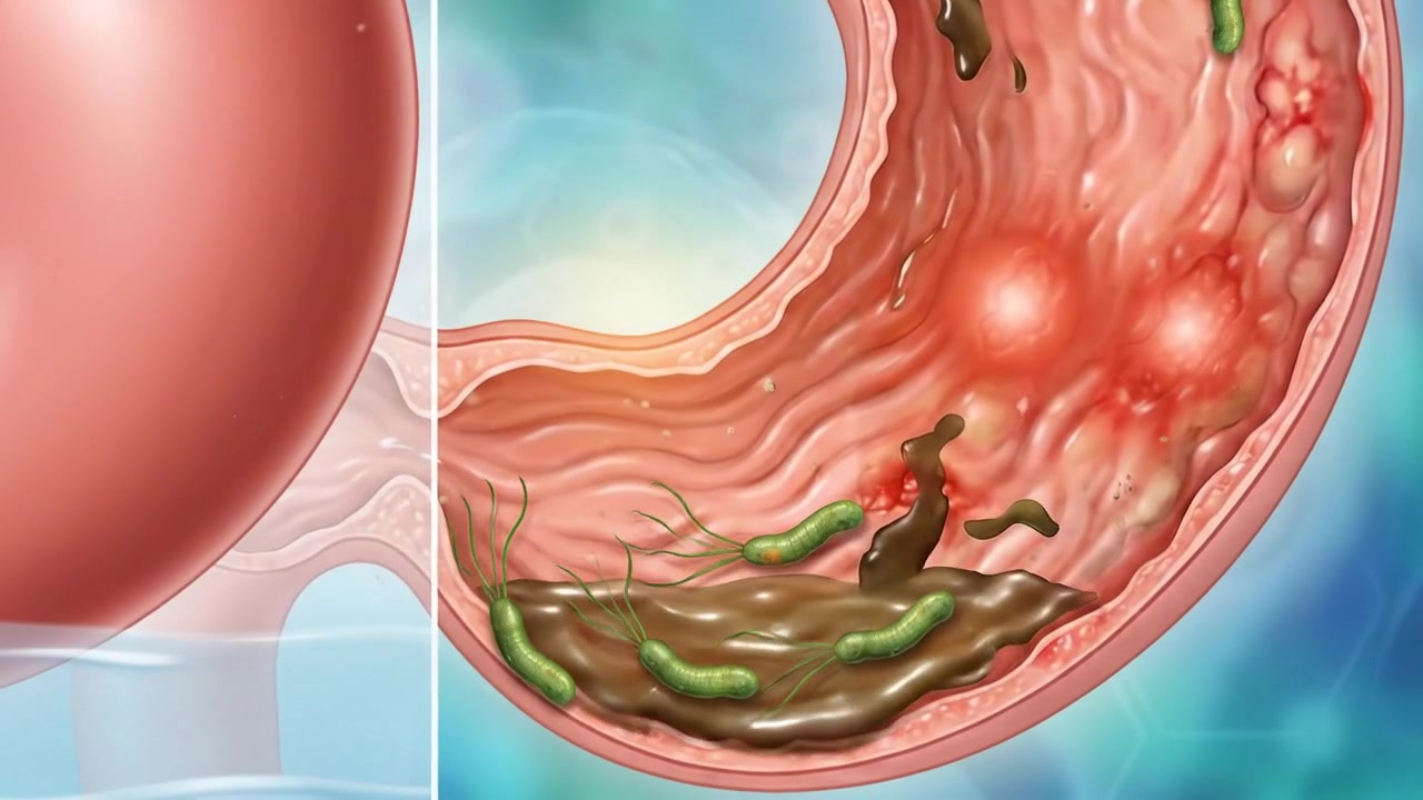 Anatomical view of human stomach