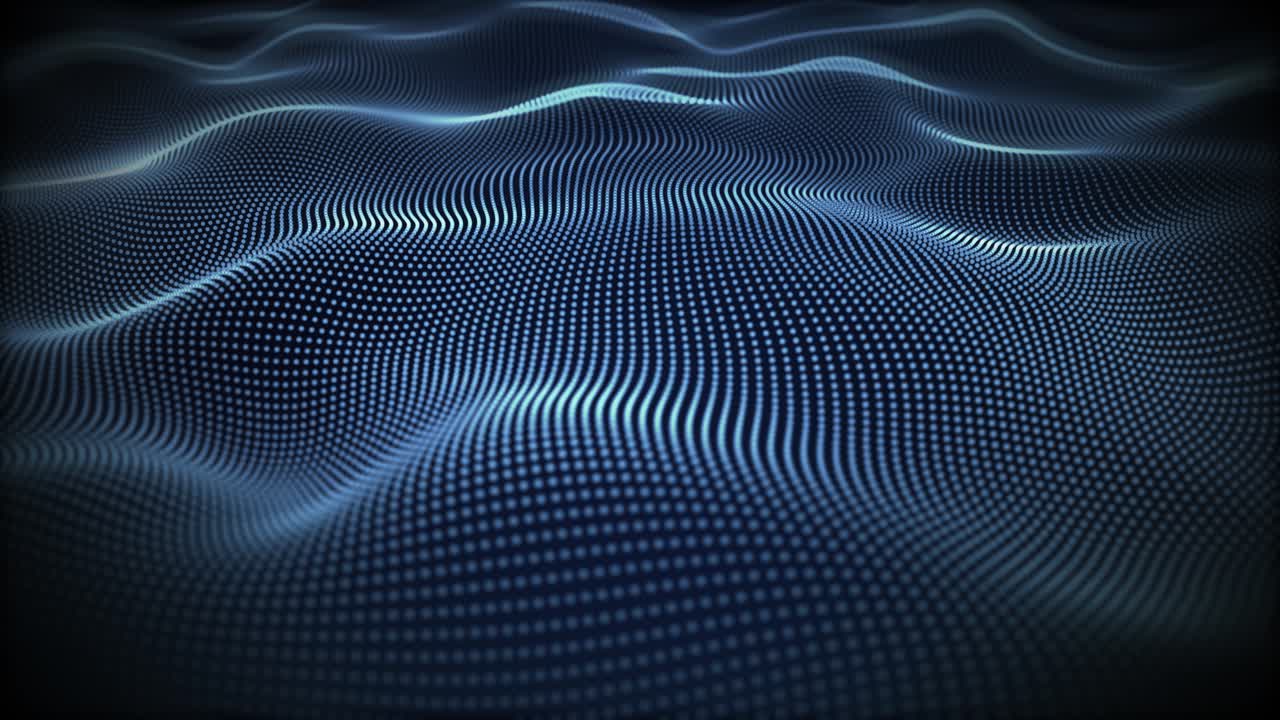 abstract digital cyber background. blue dynamic technology waves