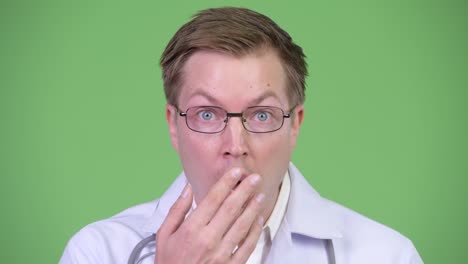 surprised and shocked man doctor