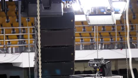 sound system installation in an arena