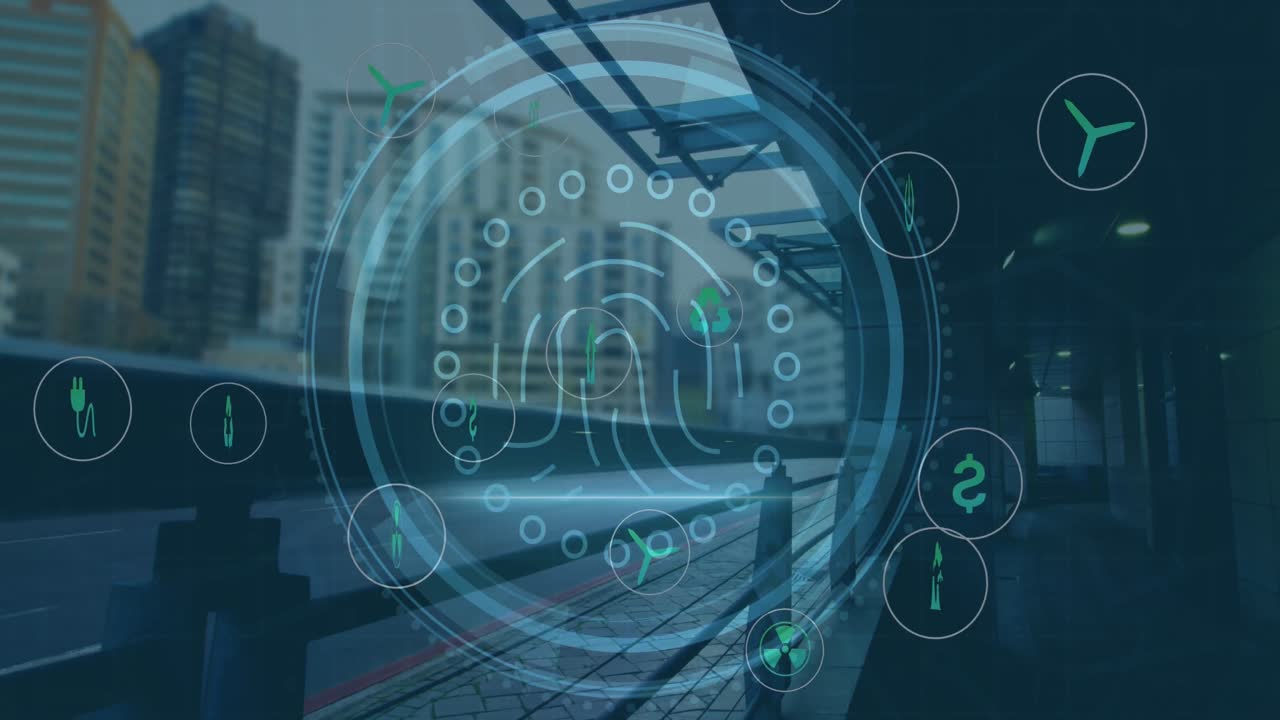 기차 플랫폼에서 사이버 보안 데이터 처리의 애니메이션