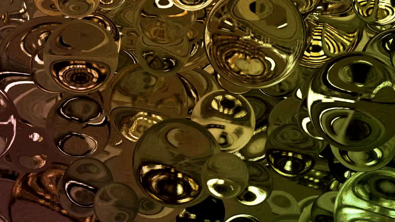 bola de espejo cayendo fondos de oro