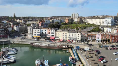 Puerto-En-Ramsgate-Kent-Imágenes-Aéreas-4k