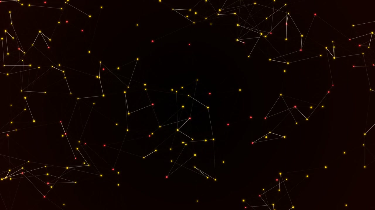 Abstract Digital Network Connection with Glowing Particles and Lines