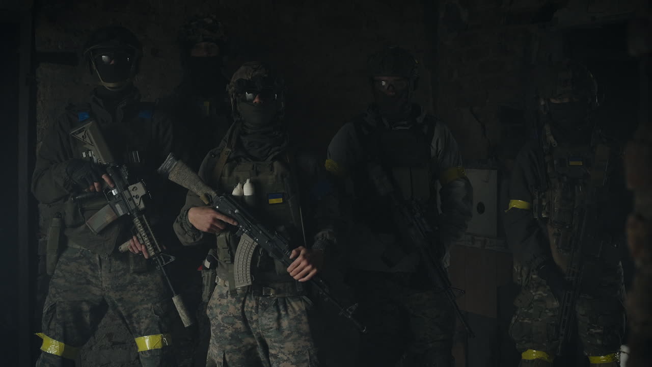 Ukrainian Soldiers in Combat Gear