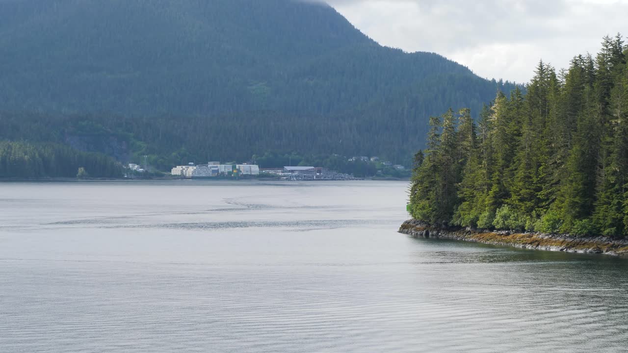 Sitka, Alaska, seen from the sea.