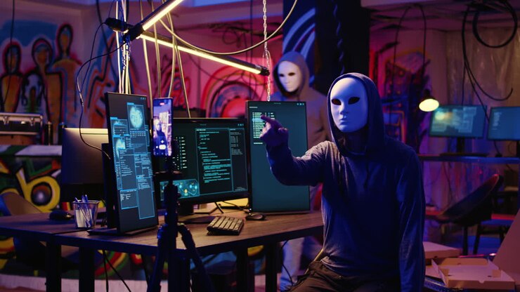 Gli hacker filmano un video di minaccia di attacco DDoS