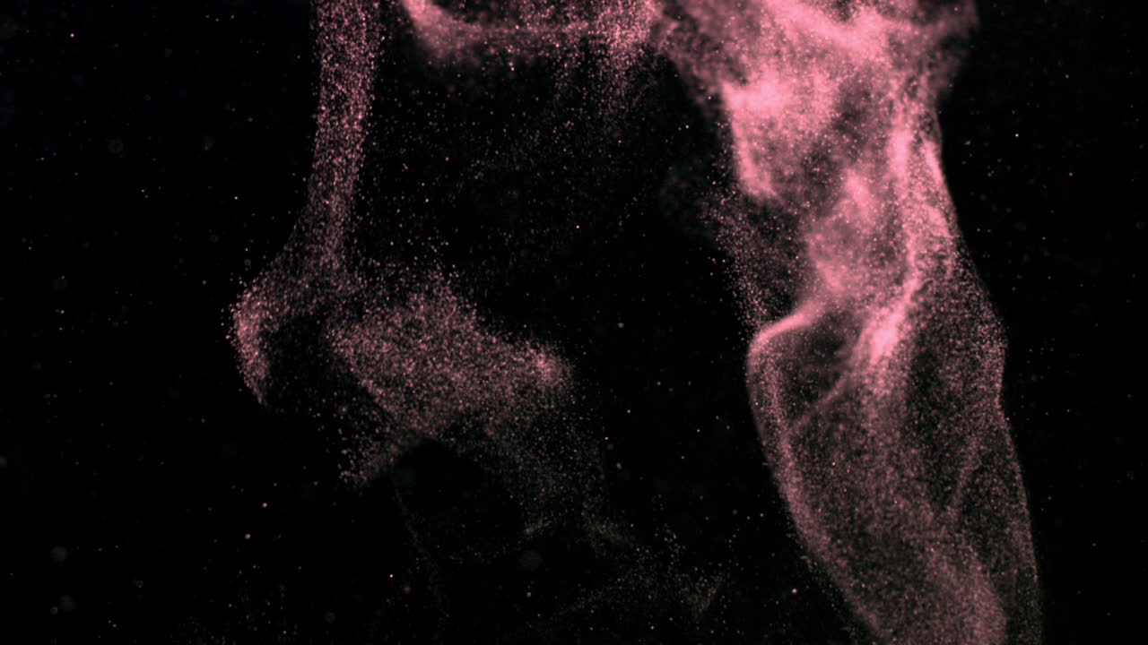 brillo colorido y partículas de polvo de humo