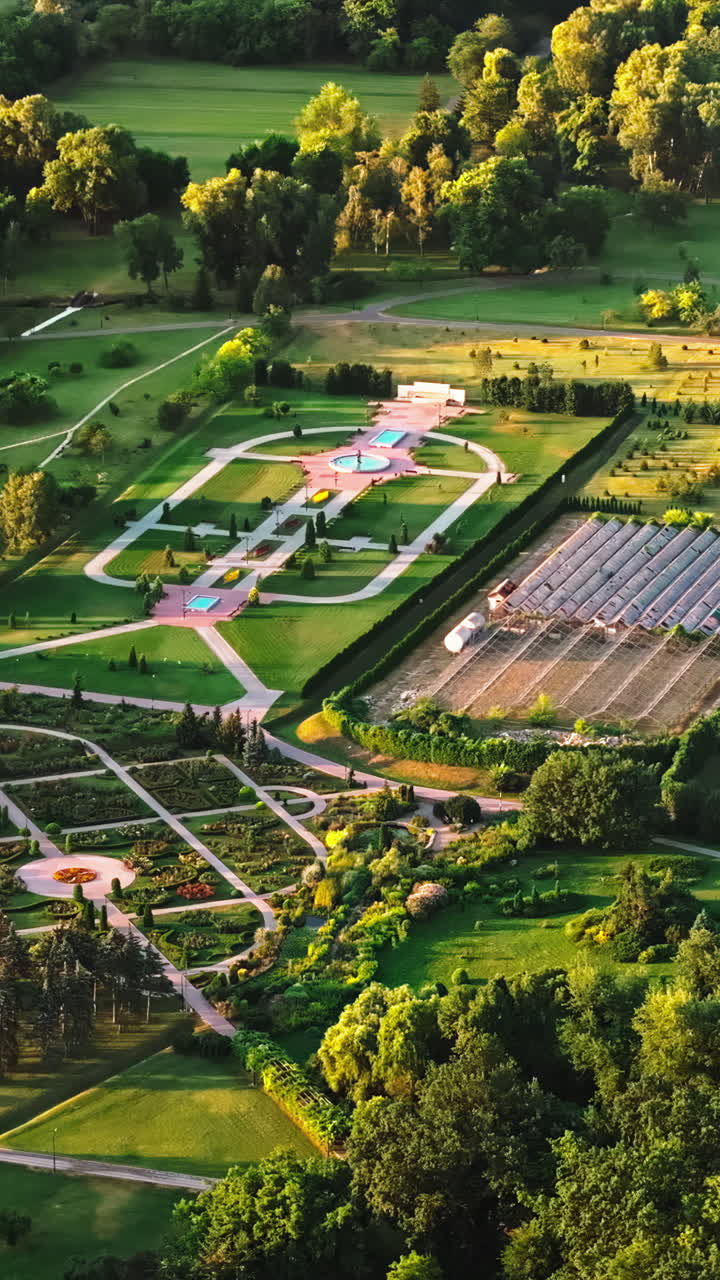 Aerial drone view of Chisinau, Moldova at sunrise. Vertical