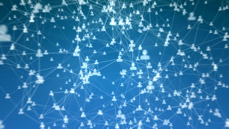 Visualizzazione astratta di un social network.