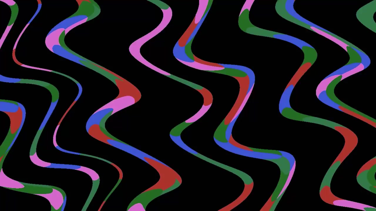 Abstract Background with Moving Multicolored Wavy Lines