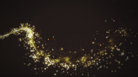 animación de partículas amarillas brillantes
