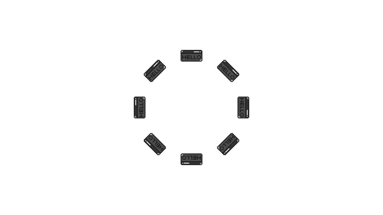 Pixel Art Browser HELLO Spinning Animated Overlay Transparent 30fps (6)