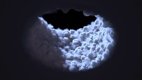 túnel en las nubes a las estrellas