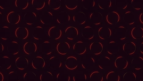 Red circles on black background a mesmerizing pattern of geometric beauty
