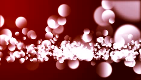 burbujas abstractas blancas rojizas partículas bokeh en fondo rojo oscuro