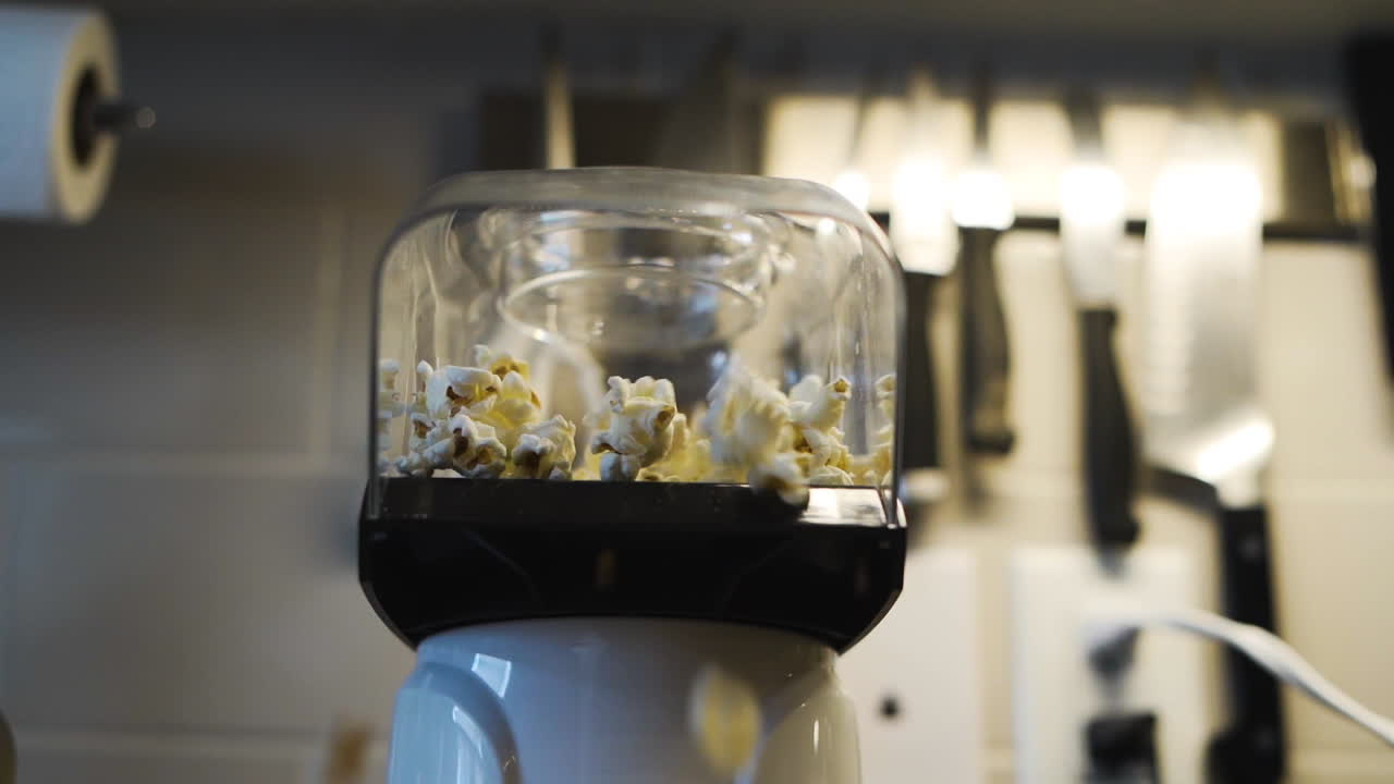 Popcorn popping in slow motion
