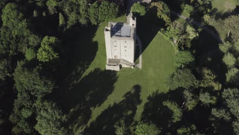 a beautiful sunny day over hedingham castle in halstead, essex, england