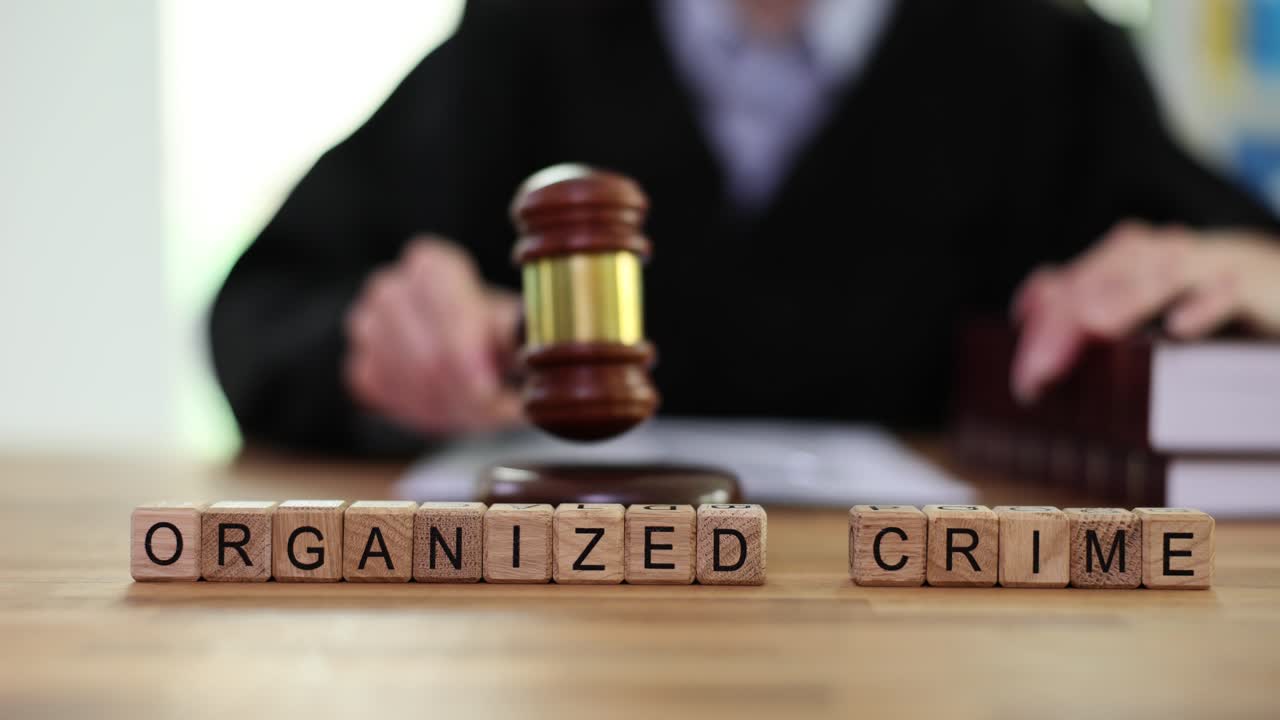 Organized Crime Concept with Judge and Gavel