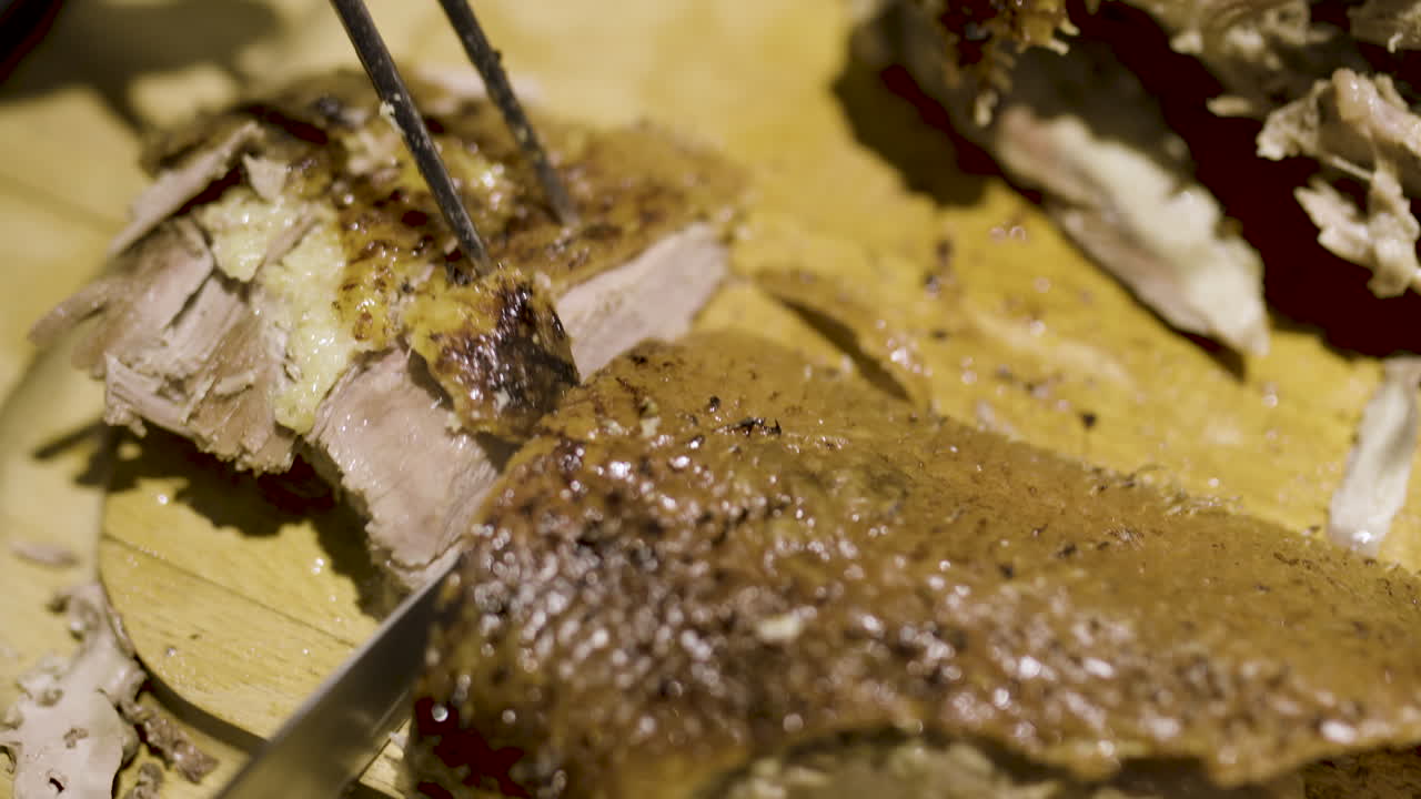 오리 가슴살 자르기