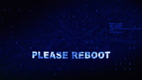 please reboot system error message