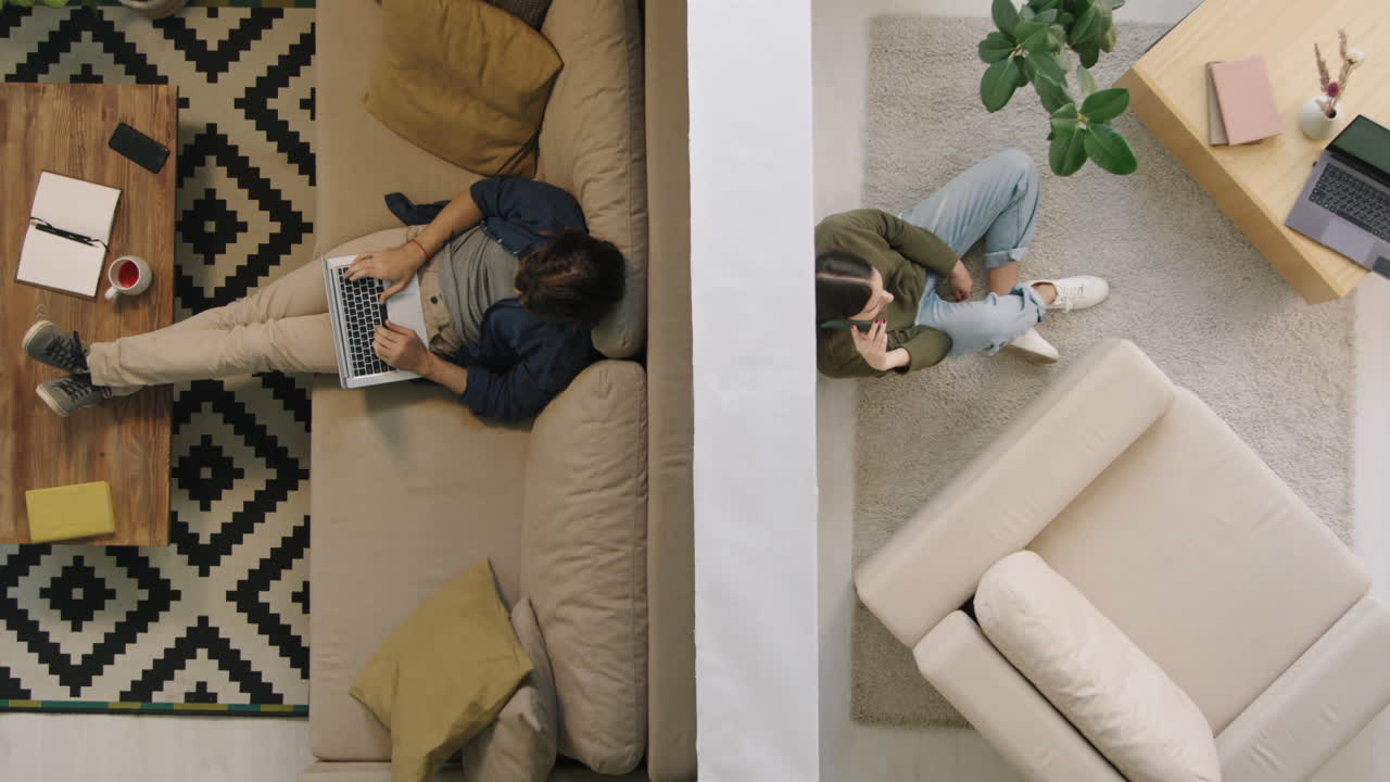 Top View of People Living in Different Apartments