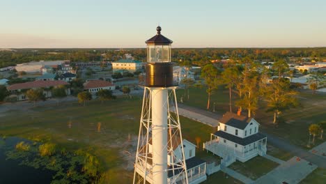 drone video circling the cape san blas lighthouse in port st