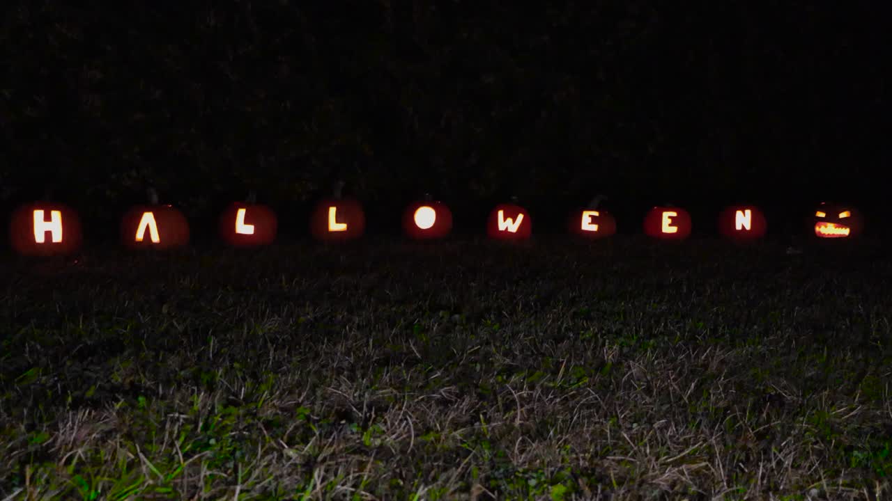 Halloween Pumpkins Spelling Out Halloween