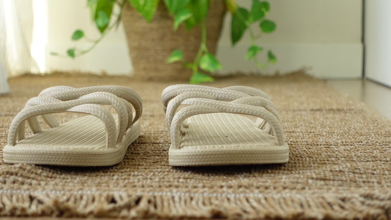 Indoor Sandals on Rug