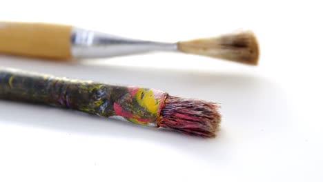 close-up of paint brush