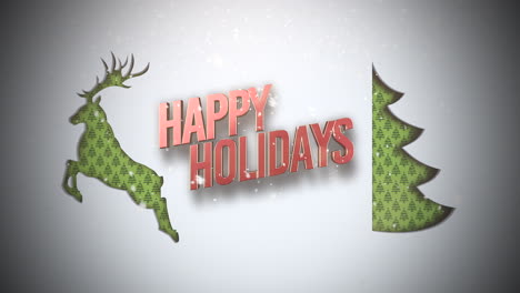 Happy-Holidays-text-with-green-Christmas-tree-and-deer