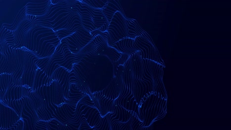futuristic energy sphere data flow motion sphere particles digital background big data cyber space