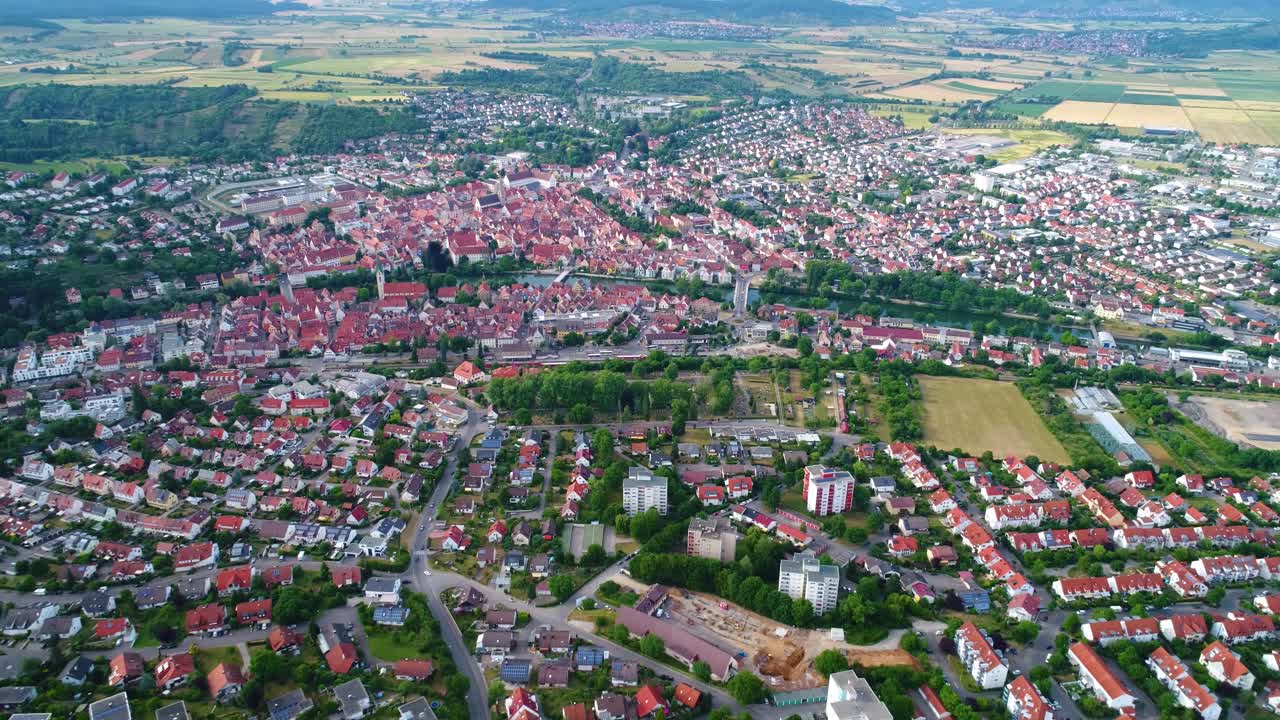 독일 로텐부르크 암 네카르의 항공사진