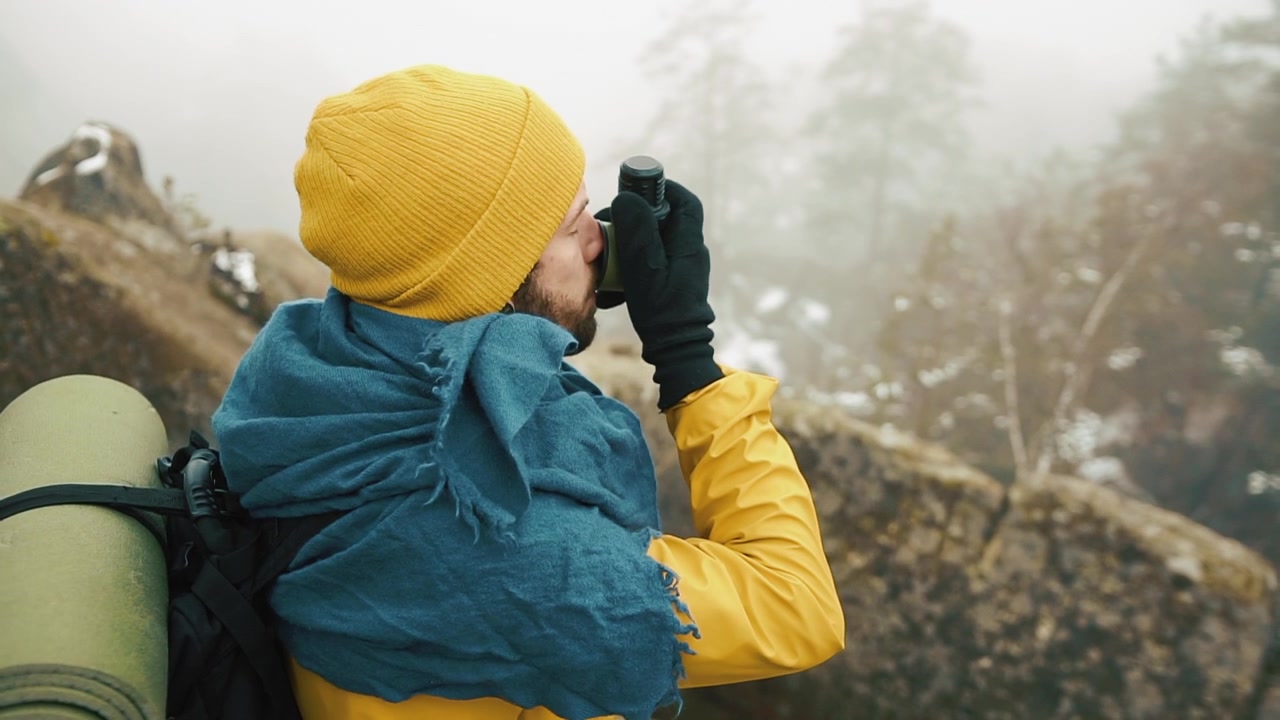 Man enjoying the view on a mountain