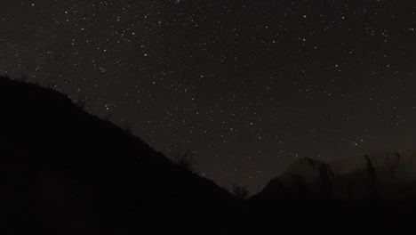 Panning and tilting time-lapse of the desert night sky